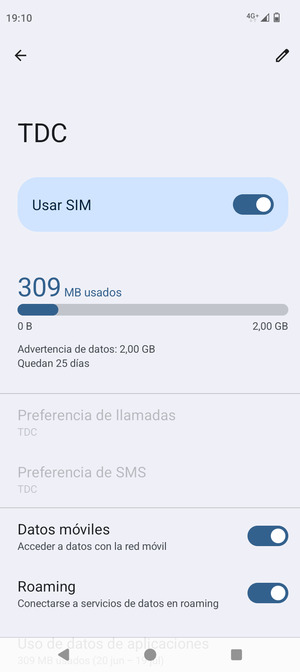 Activar o desactivar Roaming