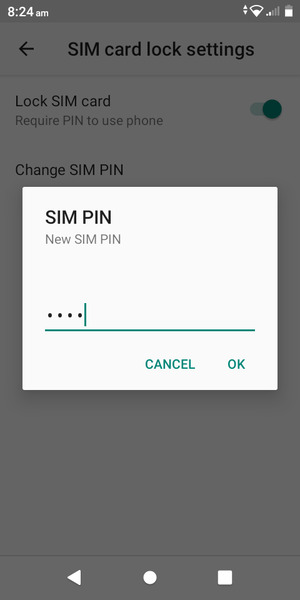 Enter your New SIM PIN and select OK