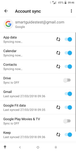 Your contacts from Google will now be synced to your Alcatel