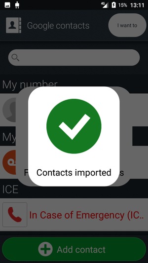 Your contacts will be saved to your phone
