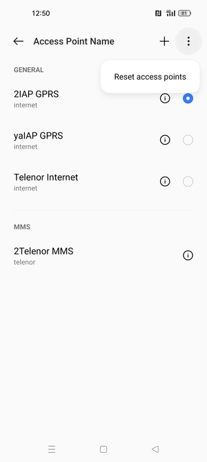 Select Reset access points