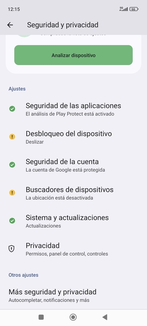 Desplácese y seleccione Sistema y actualizaciones