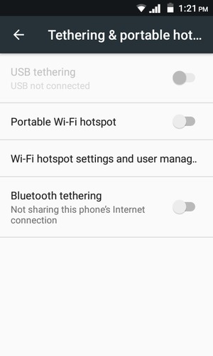 Select Wi-Fi hotspot settings and user manag..