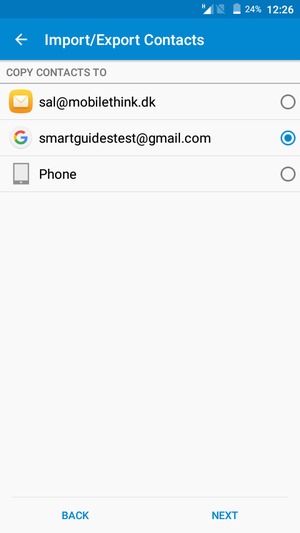 Select your Google account and select NEXT