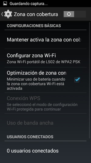 Seleccione Configurar zona Wi-Fi