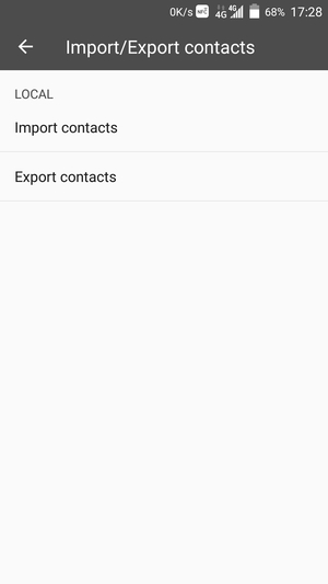 Välj Import contacts