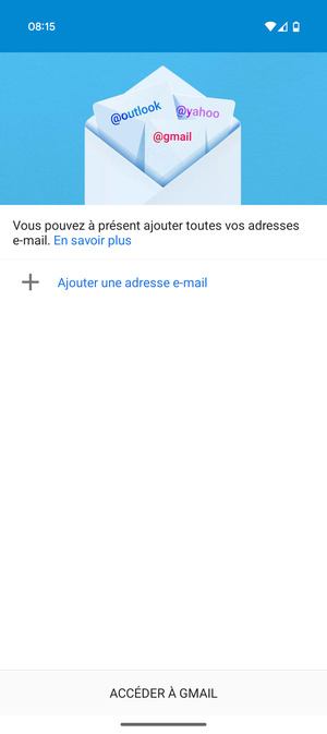 Sélectionnez Ajouter une adresse e-mail