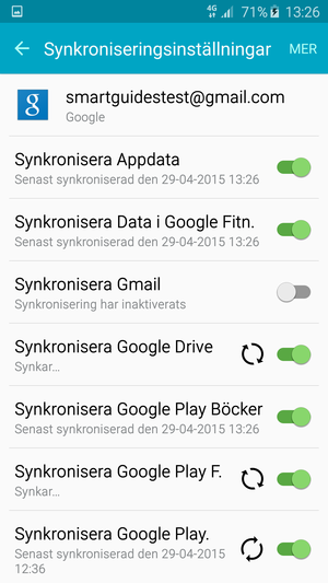Dina kontakter från Google kommer nu att synkroniseras med din smartphone