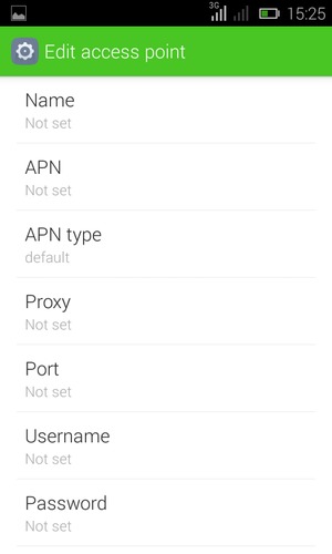 Select APN type