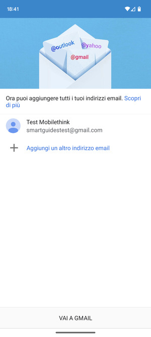 Seleziona VAI A GMAIL