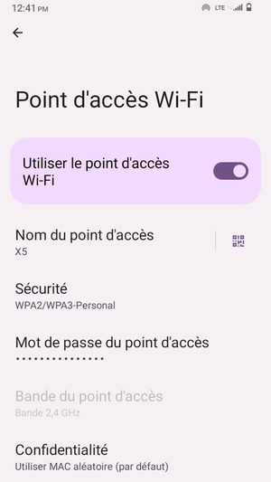 Votre téléphone est maintenant configuré pour être utilisé comme modem