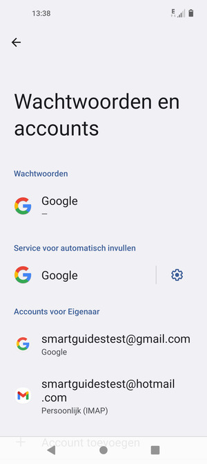 Selecteer uw Google-account