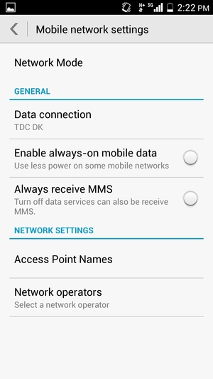 Select Network Mode / GSM/UMTS Network Preferences