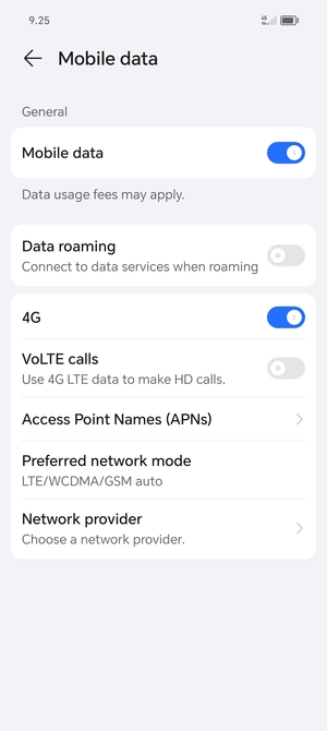 Select Access Point Names (APNs)