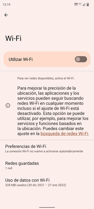 Active Utilizar Wi-Fi