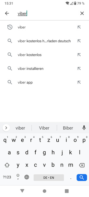 Geben Sie den Namen der App ein und wählen Sie Suchen