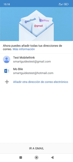 Seleccione IR A GMAIL