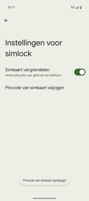 Uw SIM-pincode is gewijzigd