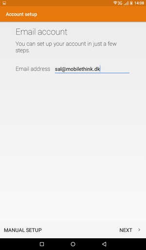 Enter your email address and select NEXT