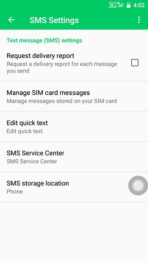 Select SMS Service Center