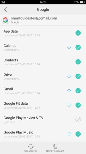 Your contacts from Google will now be synced to your OPPO