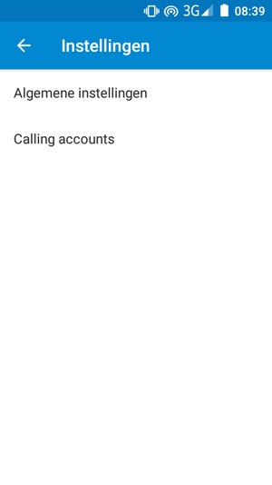 Selecteer Calling accounts