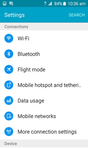Select Mobile hotspot and tetheri..