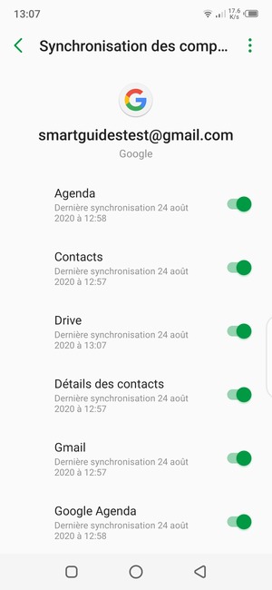 Sélectionnez le bouton du Menu