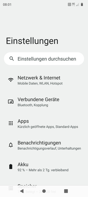 Wählen Sie Netzwerk & Internet