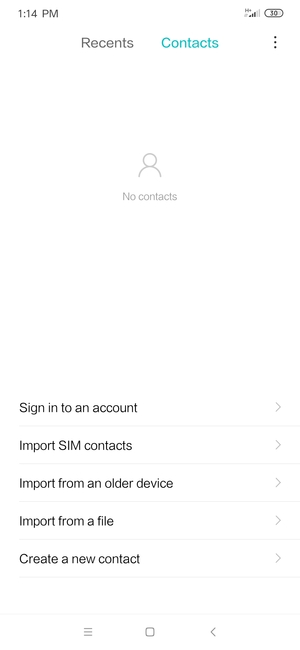 Select Import SIM contacts
