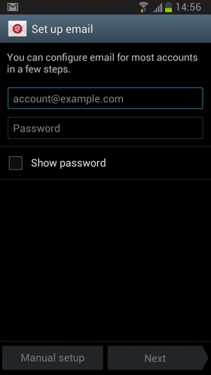 Enter your Email address and Password and select Next