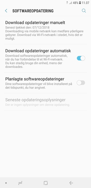 Vælg Download opdateringer manuelt