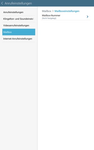 Wählen Sie Mailbox-Nummer