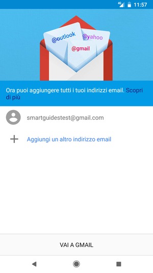 Seleziona VAI A GMAIL