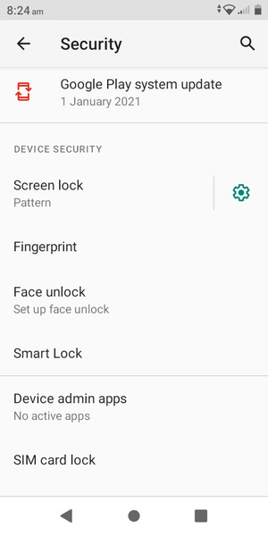 Select SIM card lock