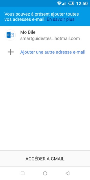 Sélectionnez ACCÉDER  À GMAIL