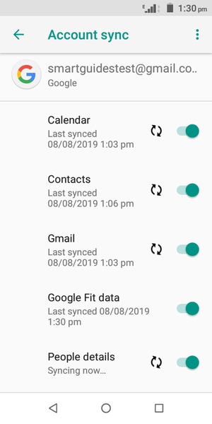 Your contacts from Google will now be synced to your Bmobile