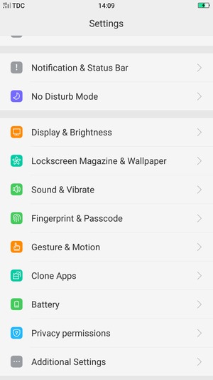 To activate your screen lock, go to the Settings menu and select Fingerprint & Passcode