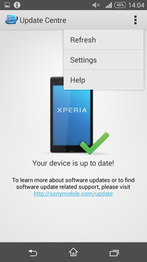 Beheer leerboek spellen Update software - Sony Xperia E4g - Android 4.4 - Device Guides