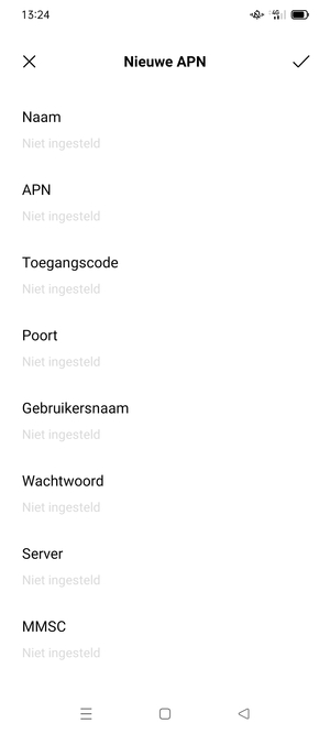 Voer internetgegevens in