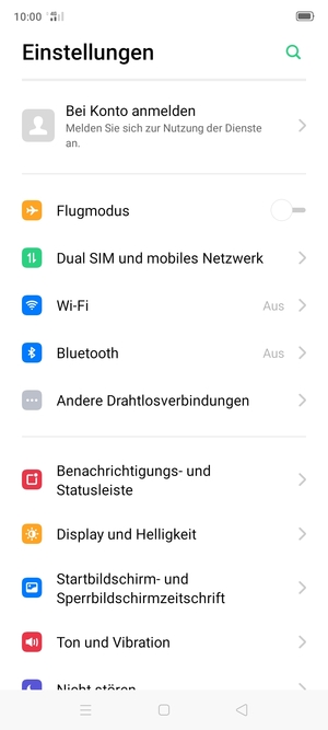Wählen Sie Dual SIM und mobiles Netzwerk