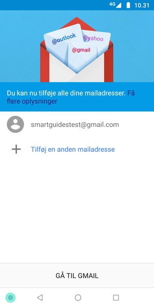 Vælg GÅ TIL GMAIL