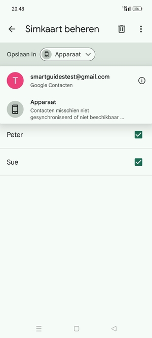 Selecteer uw Google-account