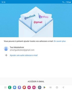 Sélectionnez ACCÉDER  À GMAIL