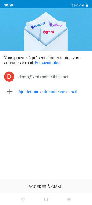 Sélectionnez ACCÉDER À GMAIL