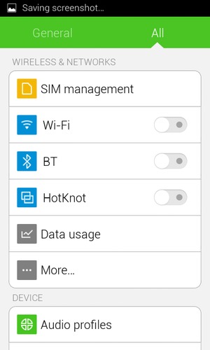 To change network if network problems occur, go to the All menu and select More...