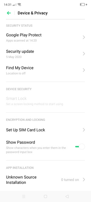 Select Set Up SIM Card Lock