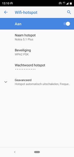 Uw telefoon is nu geïnstalleerd voor gebruik als modem