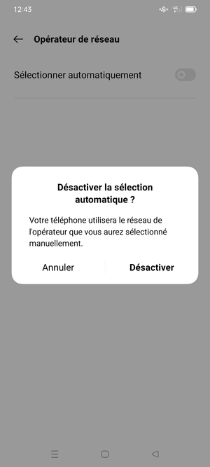 Sélectionnez Désactiver