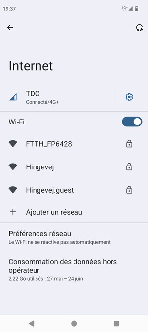 Sélectionnez le réseau sans fil auquel vous souhaitez vous connecter